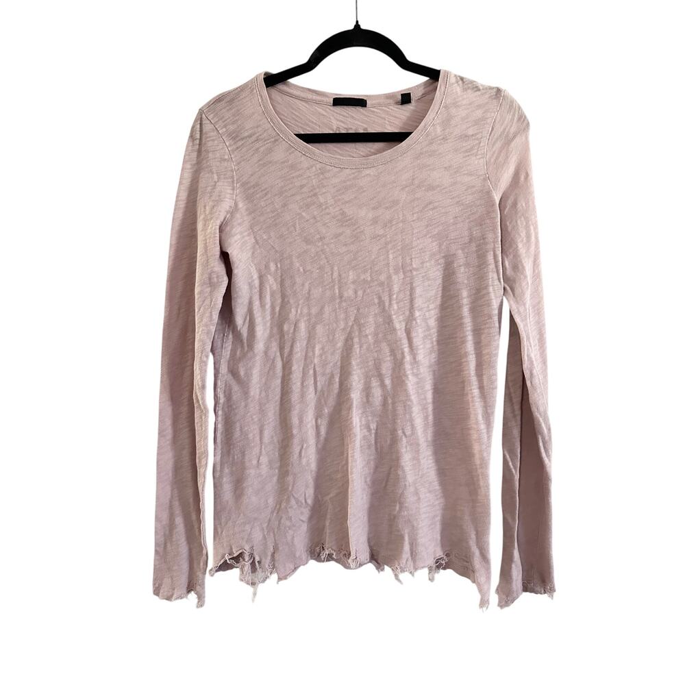 ATM Anthony Thomas Melillo Slub Jersey Destroyed Wash Tee Distressed Hem Sz XS